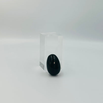 Sort Obsidian Yoni Æg